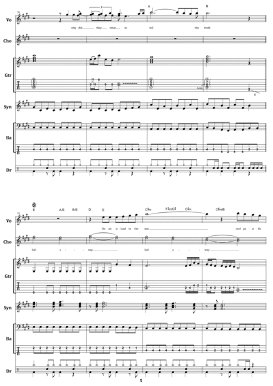 Island In The Sun Island In The Sun Electric Guitar scores gallery preview page 5