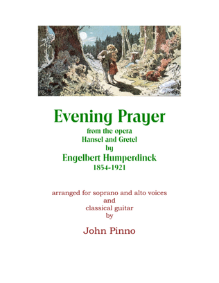 Book cover for Evening Prayer (from Hansel and Gretel arr. for soprano and alto voices and classical guitar)