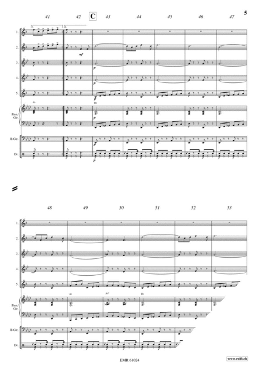 Semper Fidelis Semper Fidelis Saxophone Quintet scores gallery preview page 5