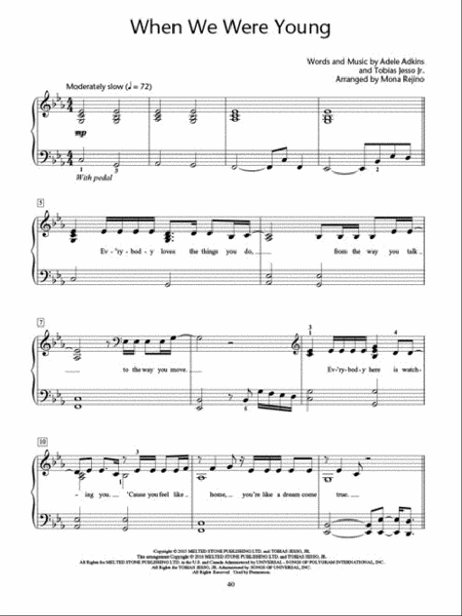 Adele – Popular Songs Series Piano Method scores gallery preview page 6