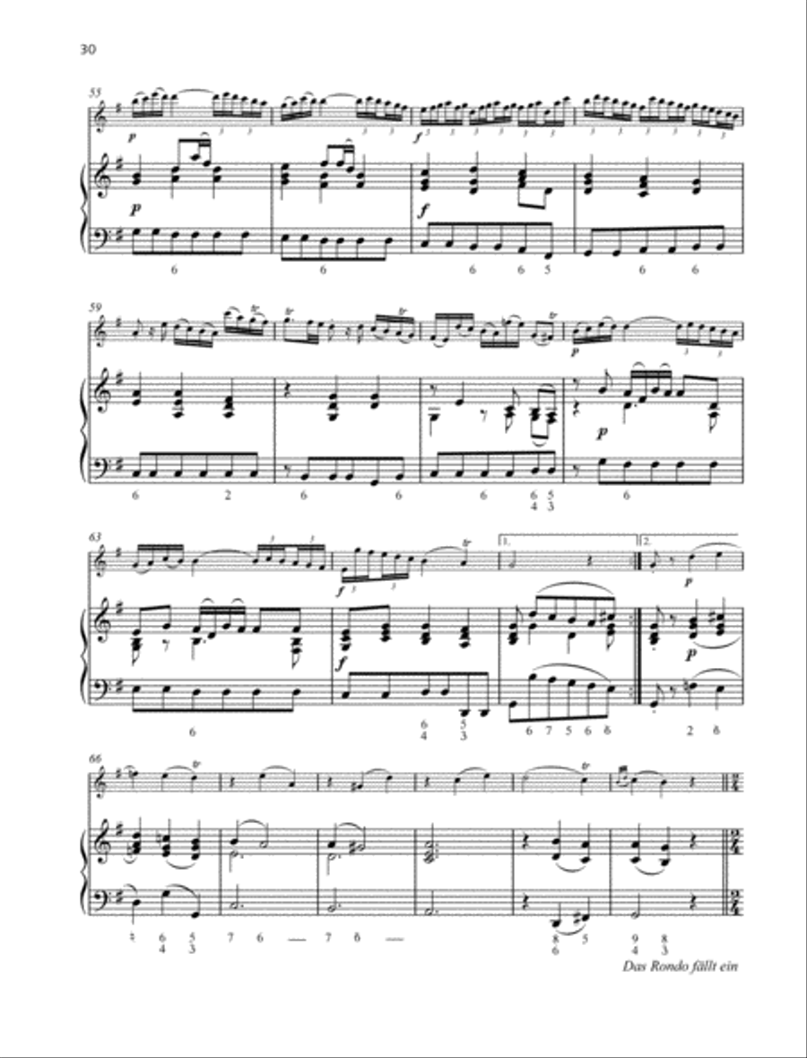 Hamburger Sonate G major Flute Solo scores gallery preview page 4