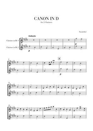 Book cover for Canon in D for 2 Clarinets