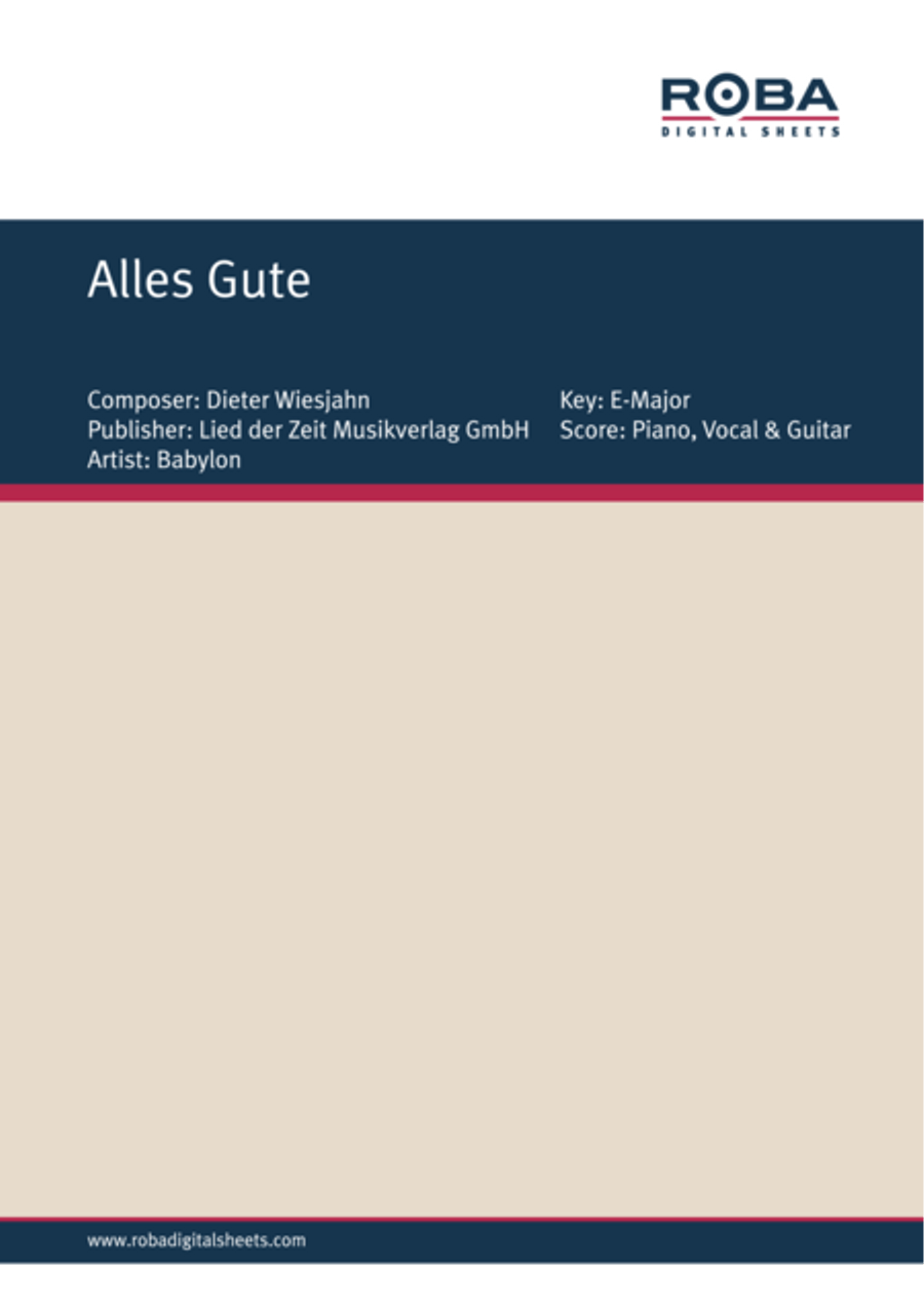 Alles Gute Voice scores gallery preview page 1