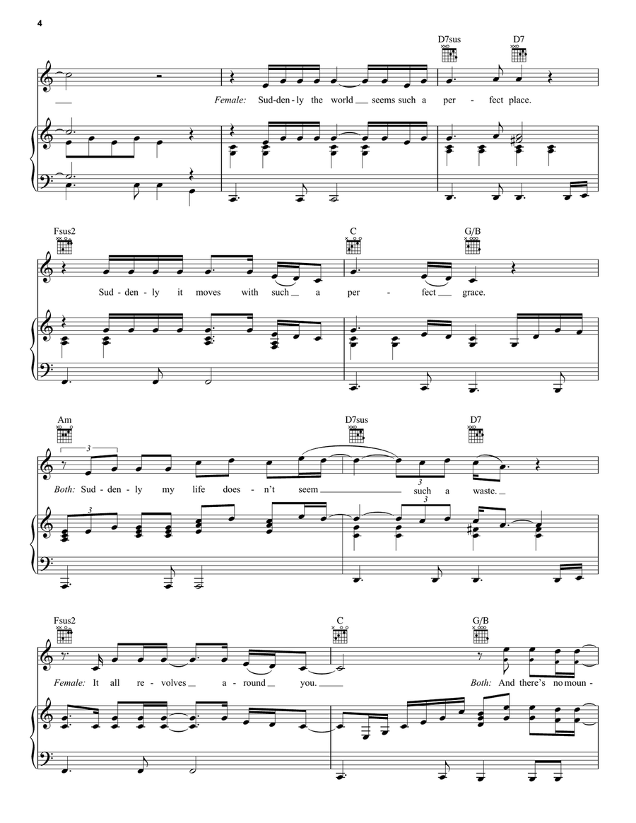 Come What May (from Moulin Rouge) Piano, Vocal, Guitar scores gallery preview page 4
