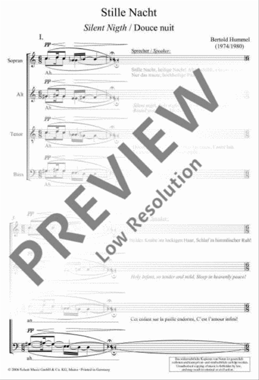 Silent Night, Holy Night A Cappella scores gallery preview page 8
