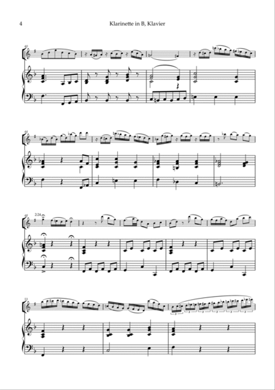 Sonata V Part 2 for Clarinet or Tenorsax Woodwind Duet scores gallery preview page 4