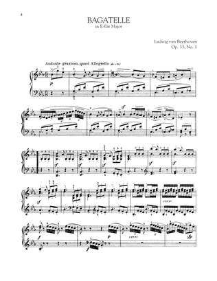 Book cover for Bagatelle In E-Flat Major, Op. 33, No. 1