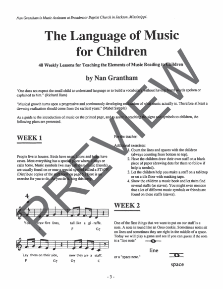 The Language of Music for Children Set I Book