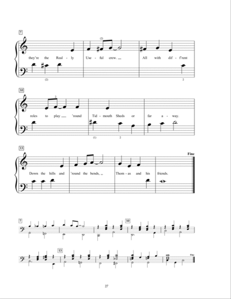 Thomas The Tank Engine (Main Title) Piano scores gallery preview page 2
