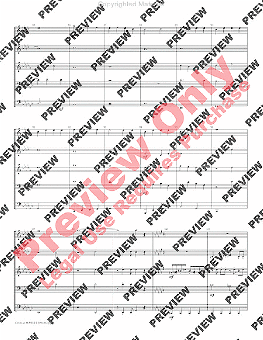 Christmas Is Coming Brass Quintet scores gallery preview page 8