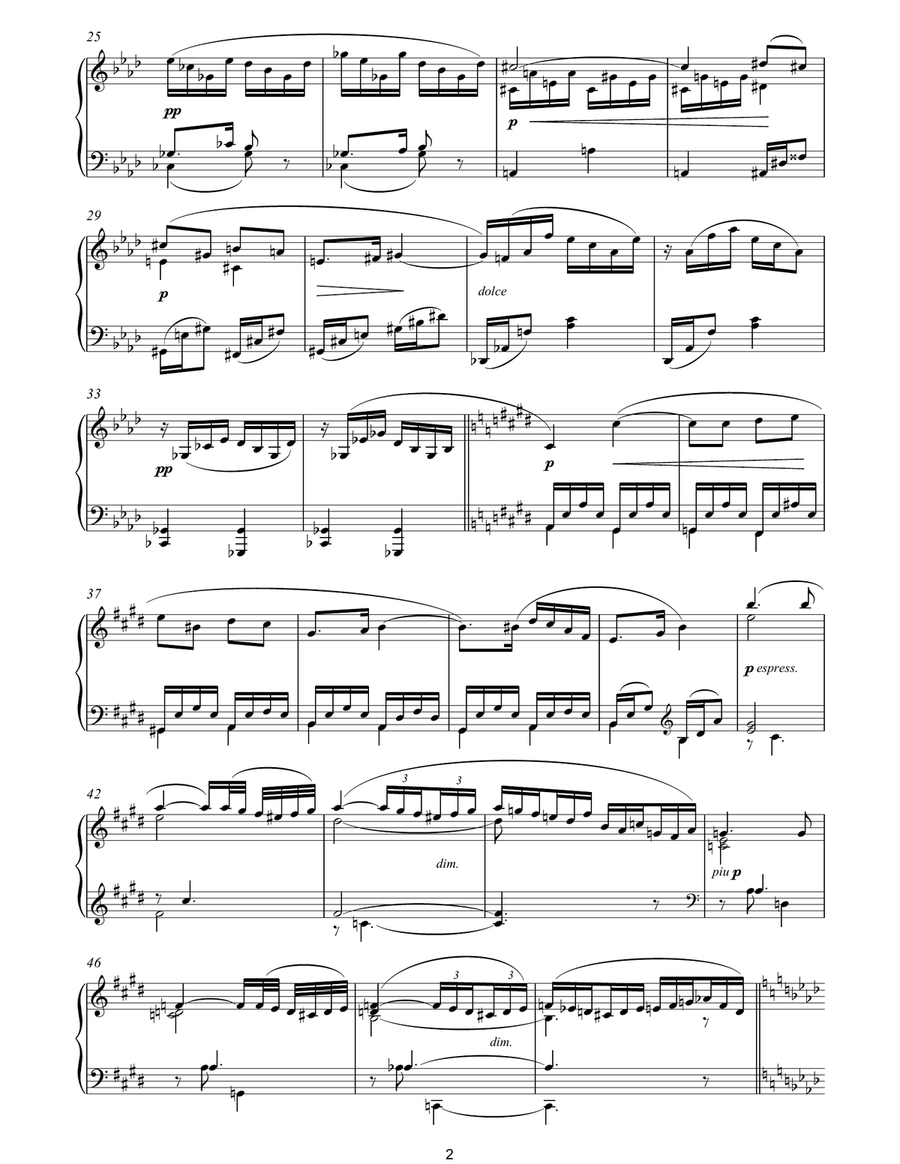 Clarinet Sonata No. 1 in F Minor, Op. 120 (2nd movement: Andante un poco adagio) Clarinet scores gallery preview page 2