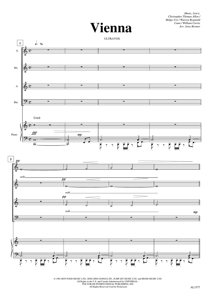 Vienna Vienna 4-Part scores gallery preview page 1