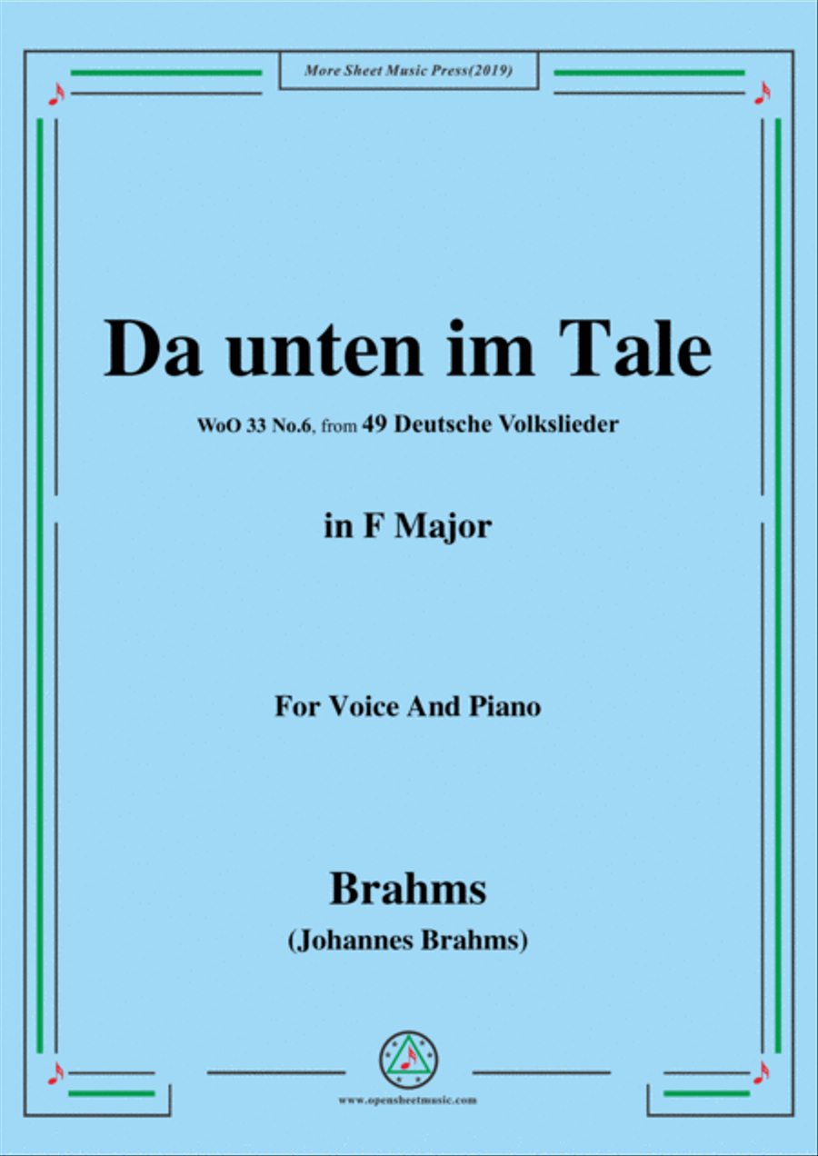 Brahms-Warum ist das Licht gegeben dem Mühseligen,Op.74 No.1,for Voices&Pno Voice scores gallery preview page 1