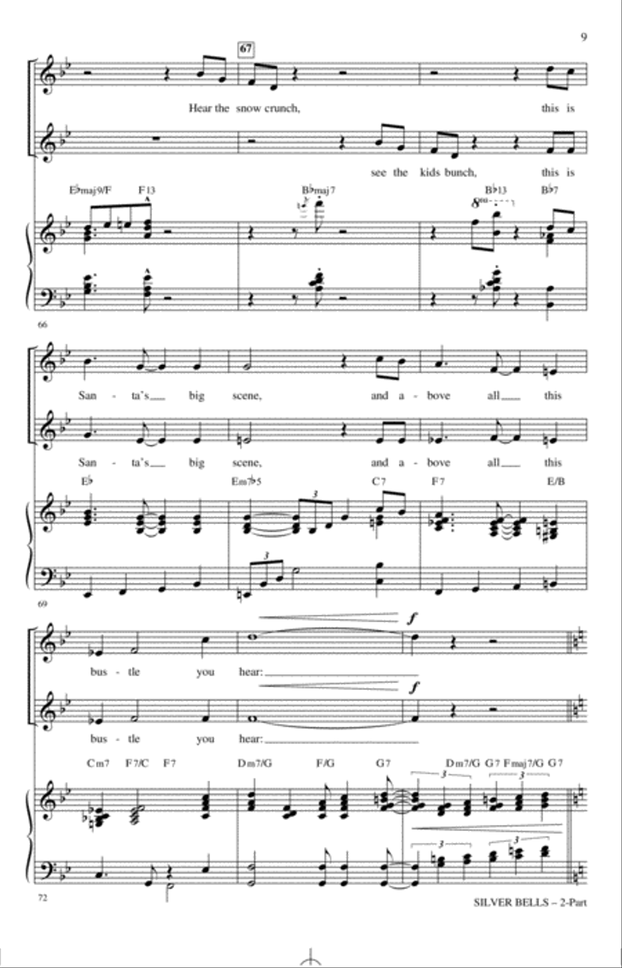 Silver Bells (arr. Mark Hayes) 2-Part scores gallery preview page 8
