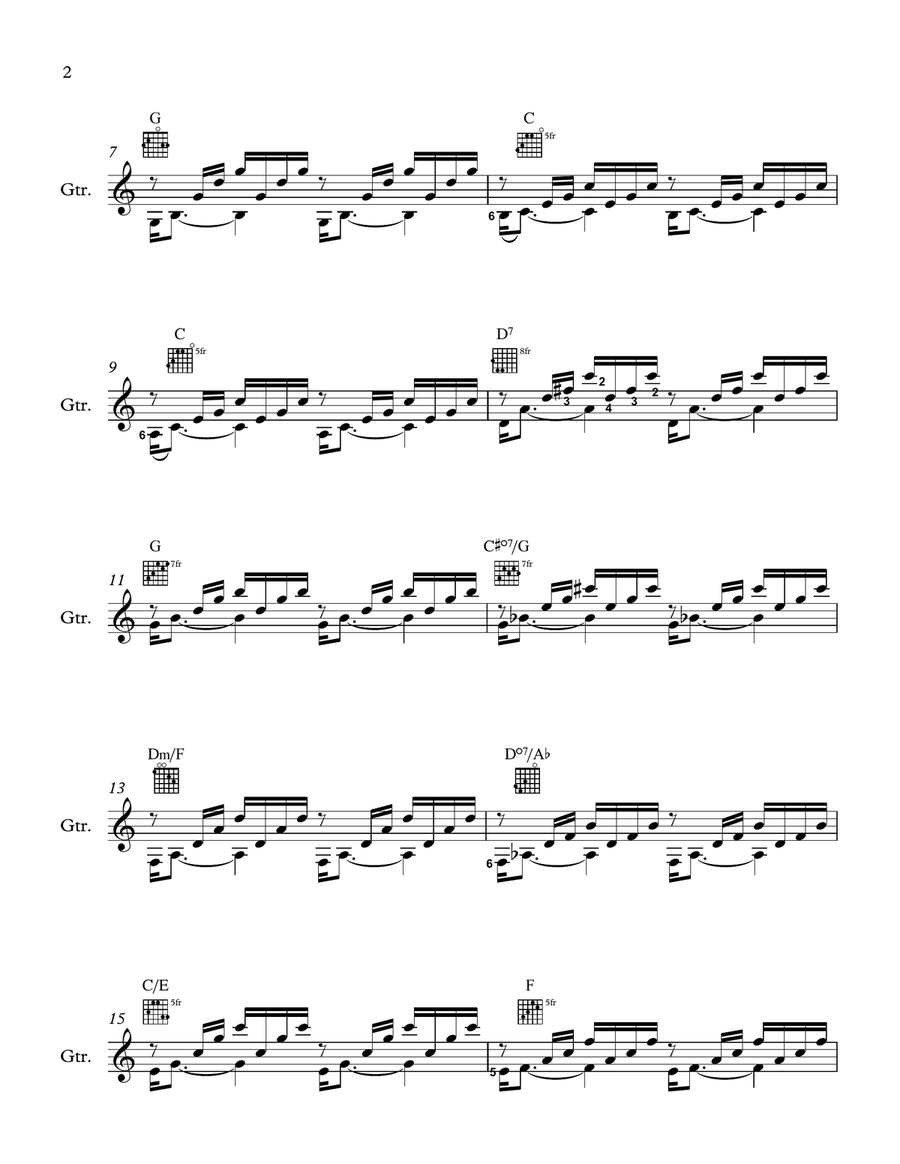 Prelude In C Major, BWV 846: From Bach's Well Tempered Clavier: For Guitar Classical Guitar scores gallery preview page 3
