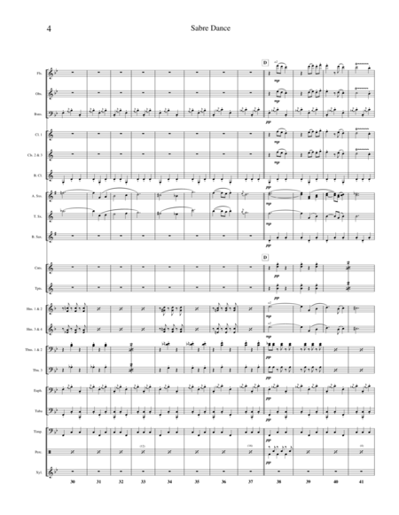 Sabre Dance (transcribed for Concert Band) image number null