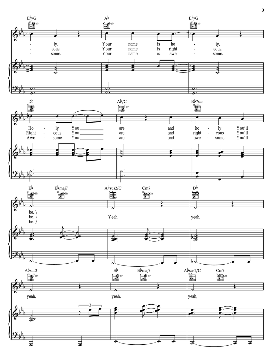 I Call You Faithful Piano, Vocal, Guitar scores gallery preview page 3