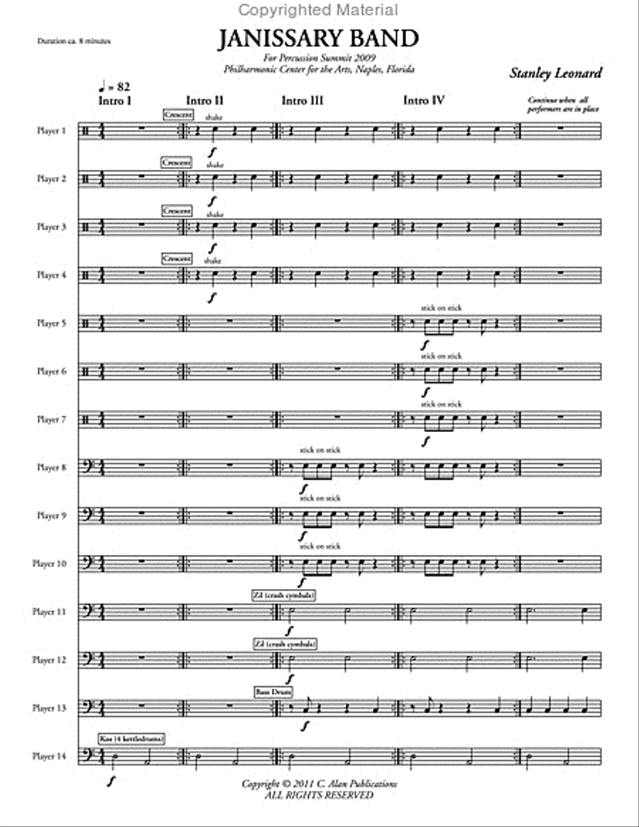 Janissary Band Percussion Ensemble scores gallery preview page 2