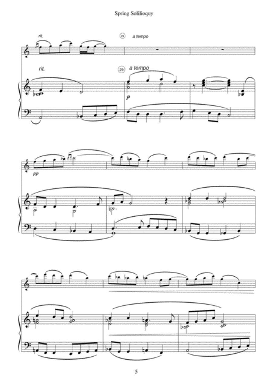 Spring Solilioquy - Violin Violin Solo scores gallery preview page 5