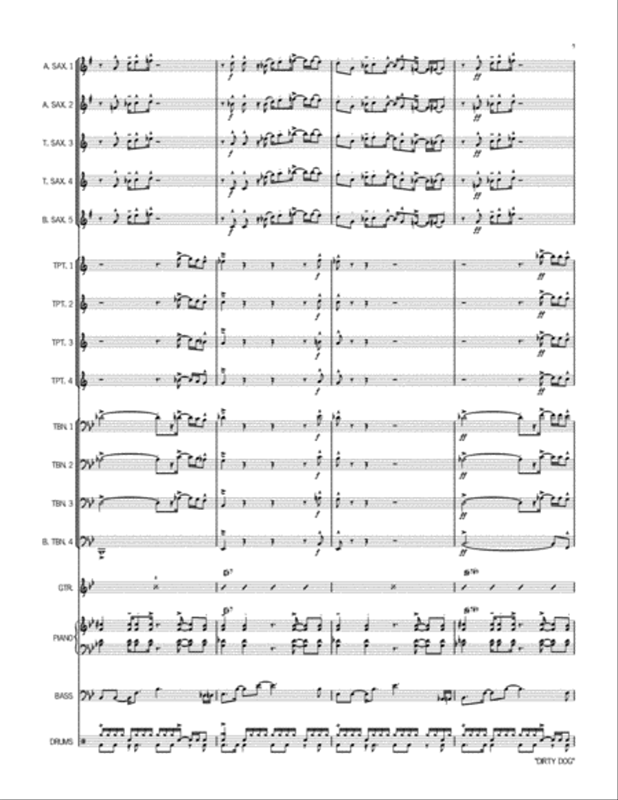 Dirty Dog Jazz Ensemble scores gallery preview page 8
