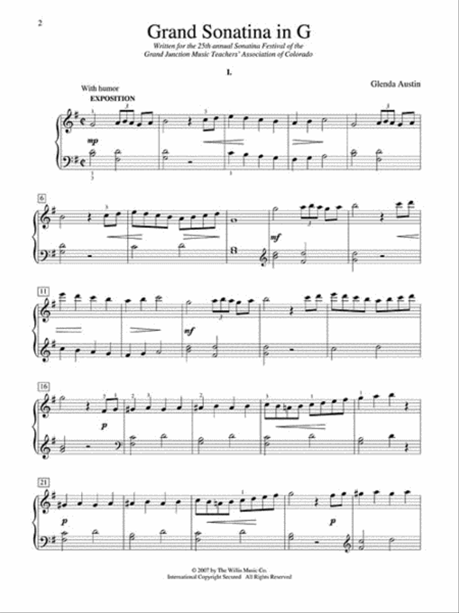Grand Sonatina in G Grand Sonatina in G Piano scores gallery preview page 2