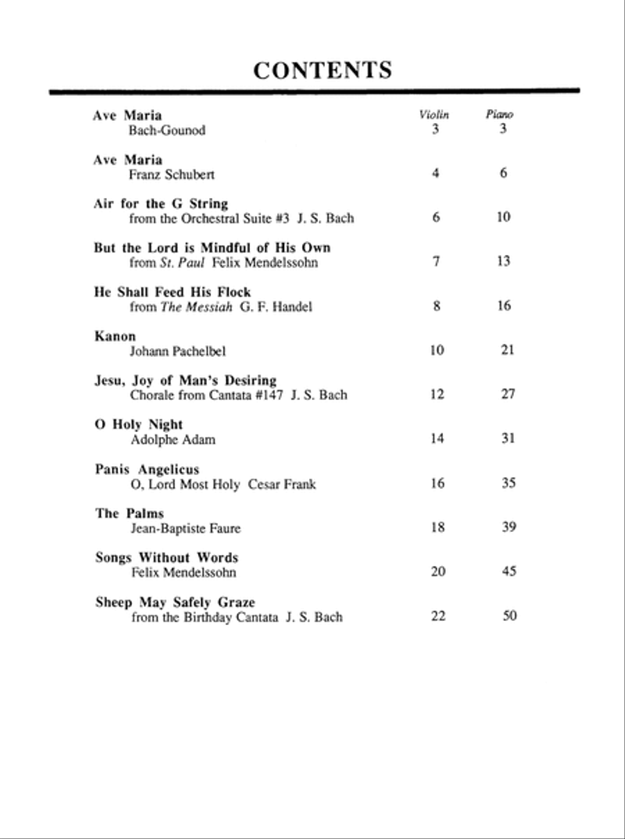 Sacred Melodies for Violin Solo Violin Solo scores gallery preview page 3