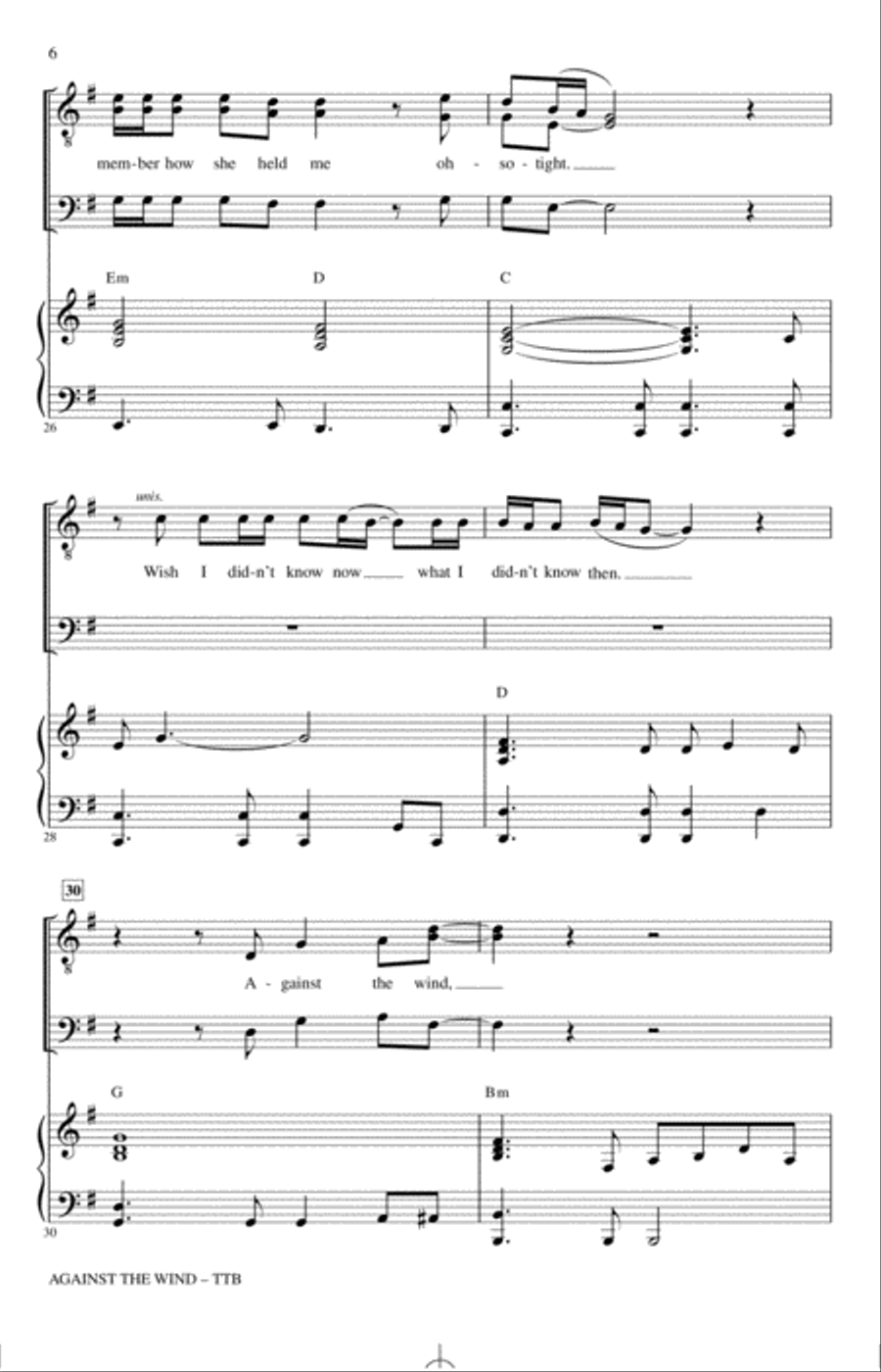 Against The Wind TTBB scores gallery preview page 5