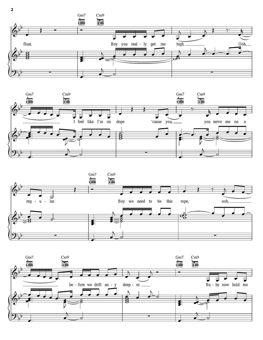 Rock The Boat Piano, Vocal, Guitar scores gallery preview page 2