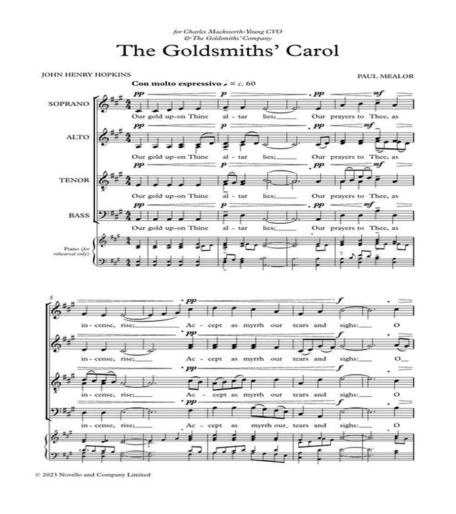 The Goldsmiths' Carol 4-Part scores gallery preview page 4