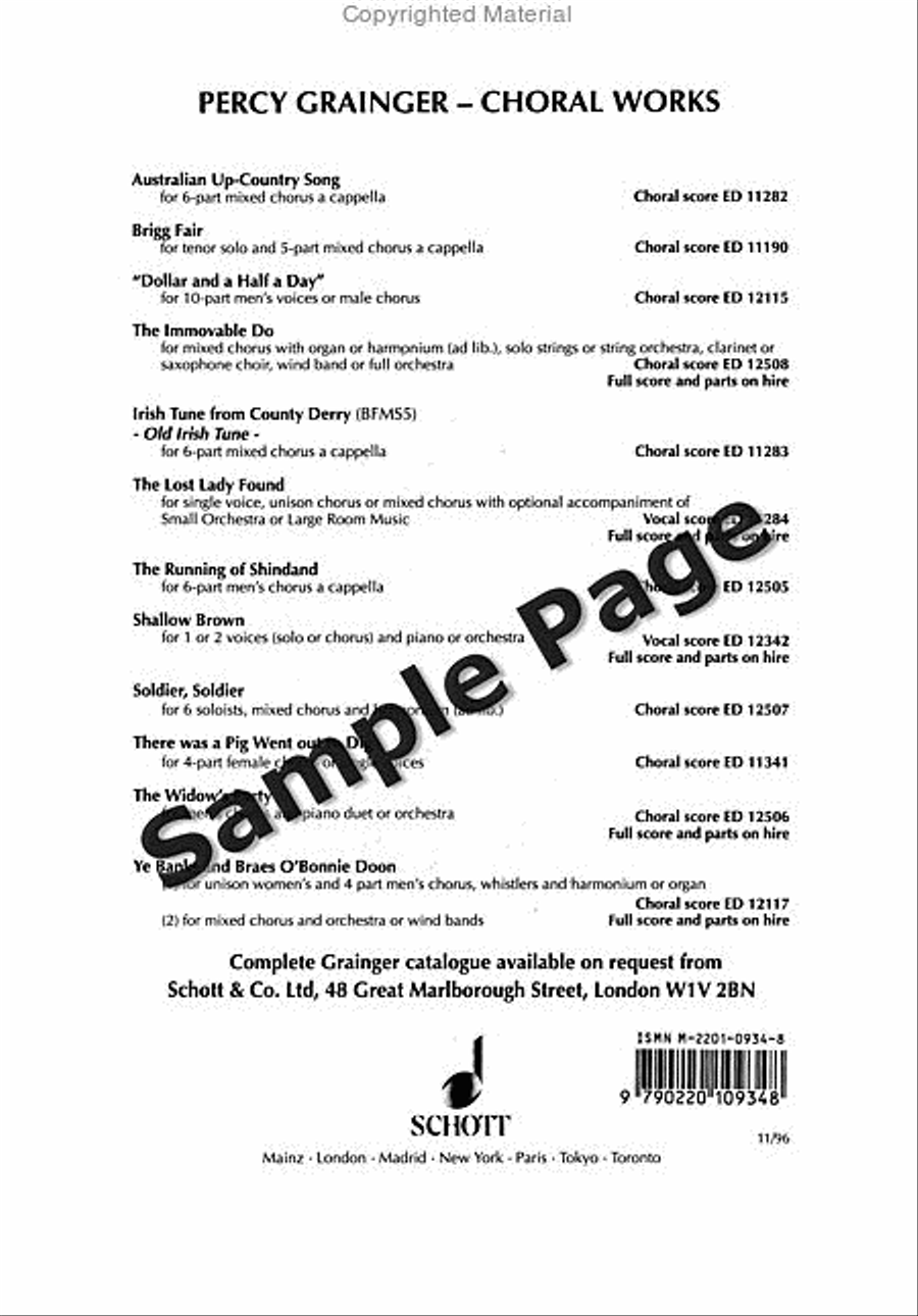 Irish Tune from County Derry Divisi scores gallery preview page 9