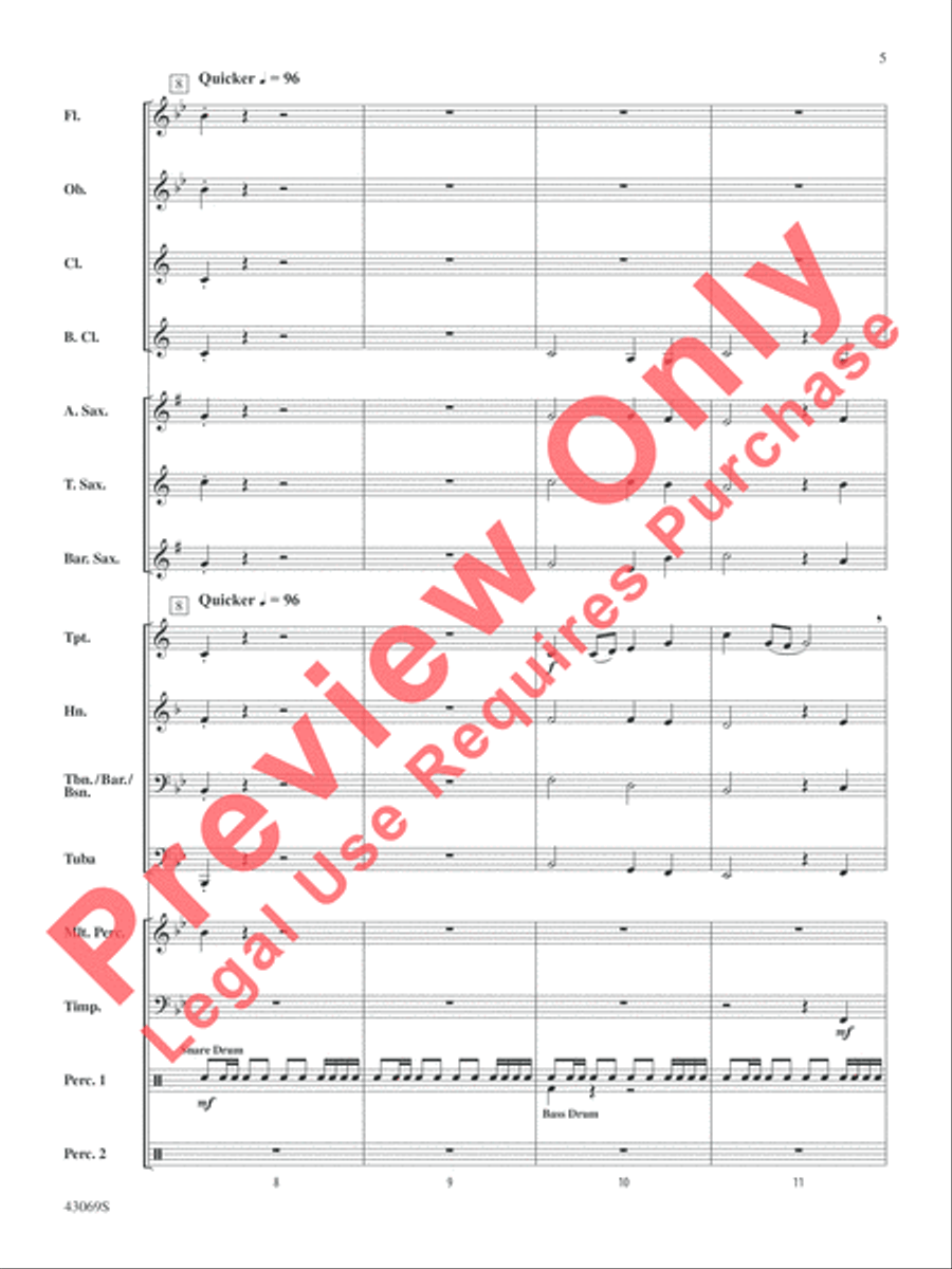 Hymn for Those Who Serve Concert Band scores gallery preview page 5