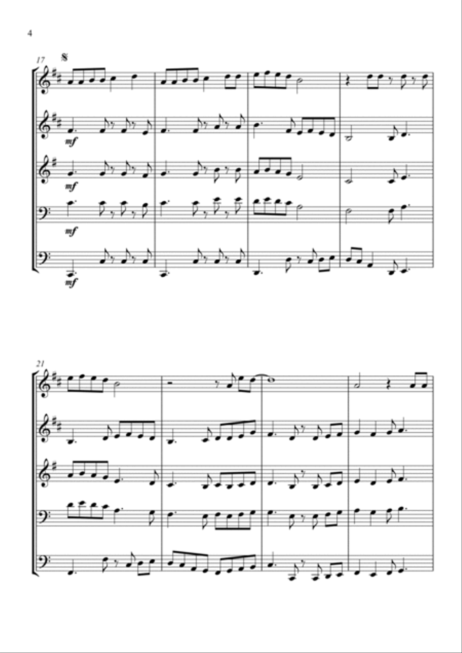 Marry You Marry You Brass Quartet scores gallery preview page 4