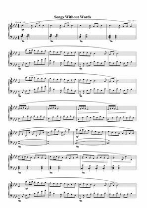 Songs without Words for solo Piano, Op. 3, No. 3