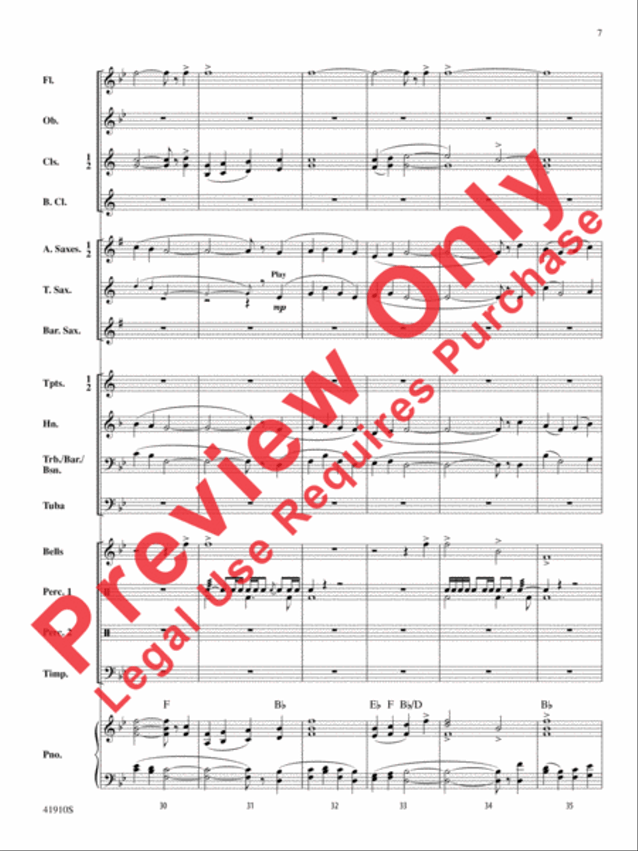 The Spirit of Thanksgiving Concert Band scores gallery preview page 8