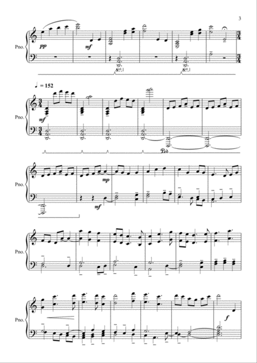 Greensleeves Piano Solo scores gallery preview page 3