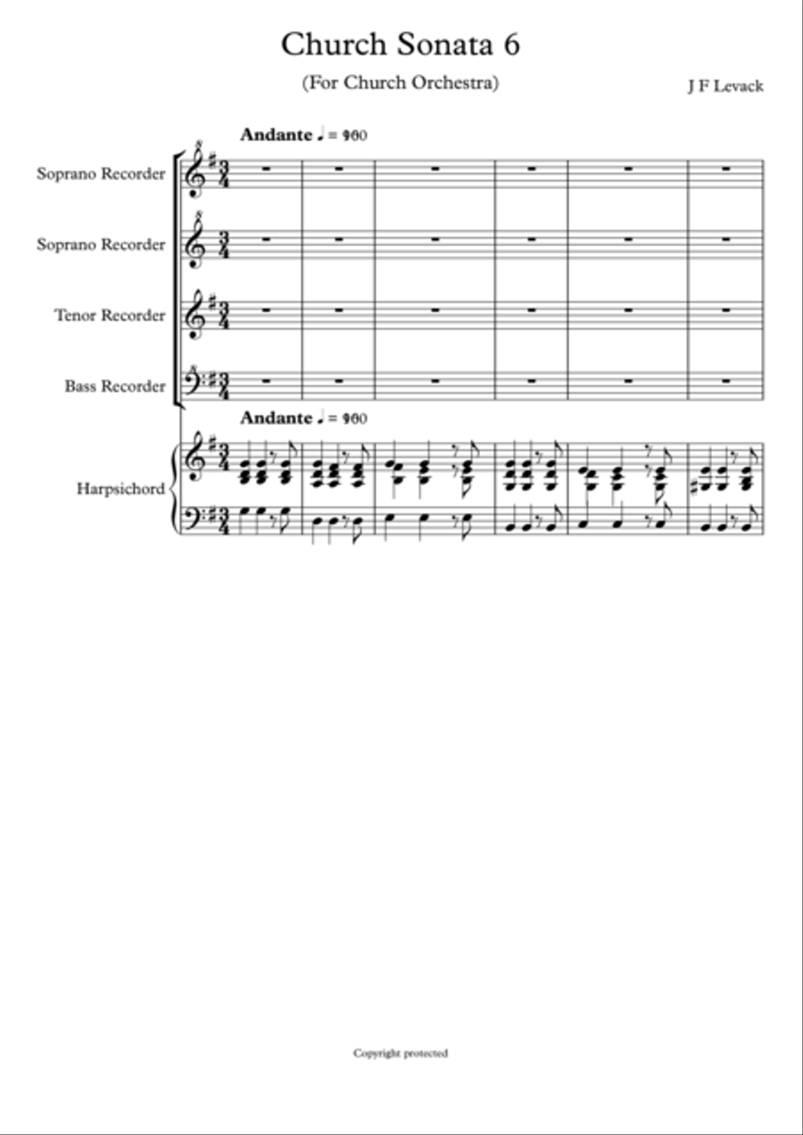 Guitar Trio 2 mov II Andante String Trio scores gallery preview page 1