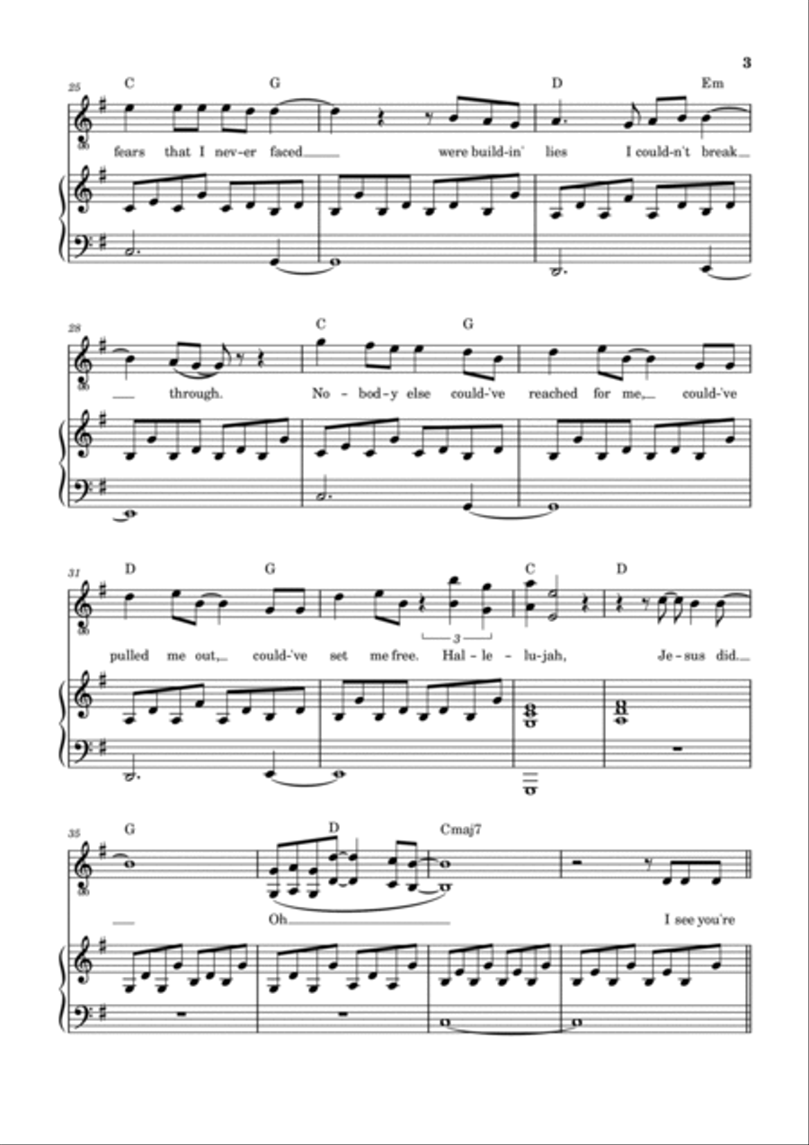 Jesus Did Piano, Vocal, Guitar scores gallery preview page 4