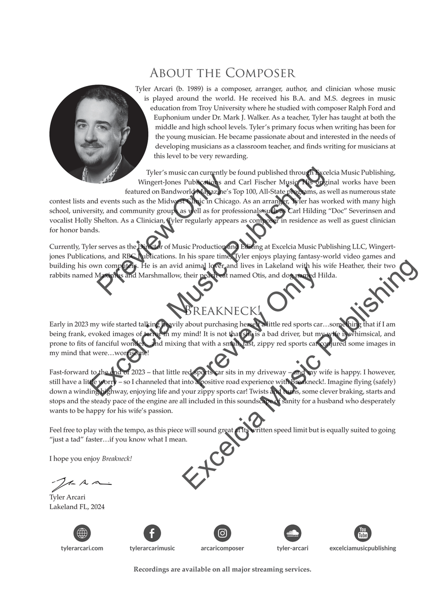 Breakneck! (Score) Breakneck! (Score) Concert Band scores gallery preview page 3