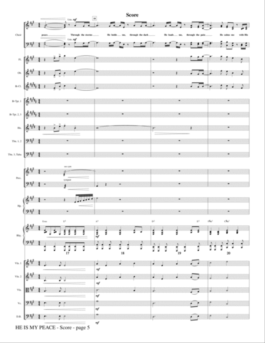 He Is My Peace - Full Score Choir scores gallery preview page 5