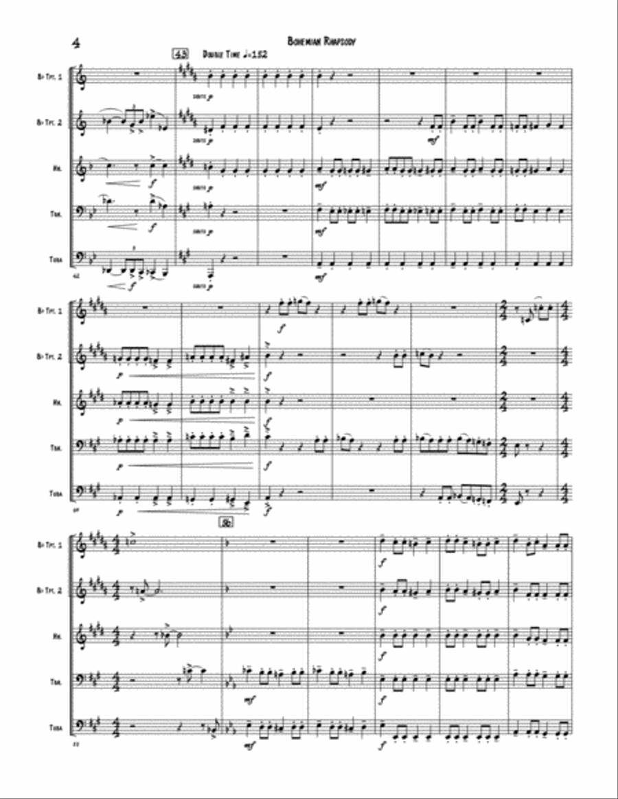 Bohemian Rhapsody Bohemian Rhapsody School and Community scores gallery preview page 5