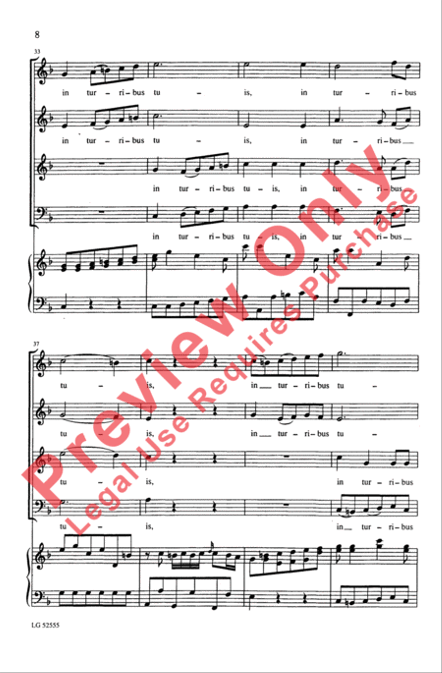 Laetatus Sum 4-Part scores gallery preview page 8