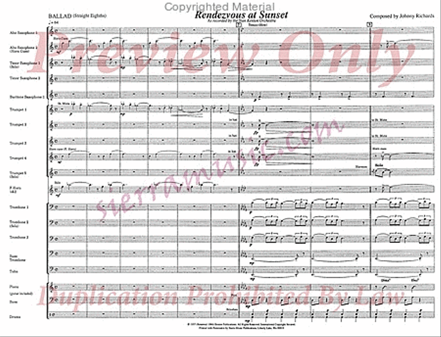 Rendezvous At Sunset Jazz Ensemble scores gallery preview page 2