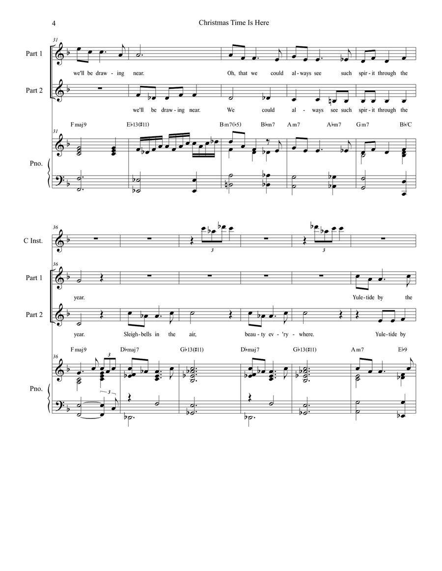 Christmas Time Is Here Christmas Time Is Here 2-Part scores gallery preview page 4