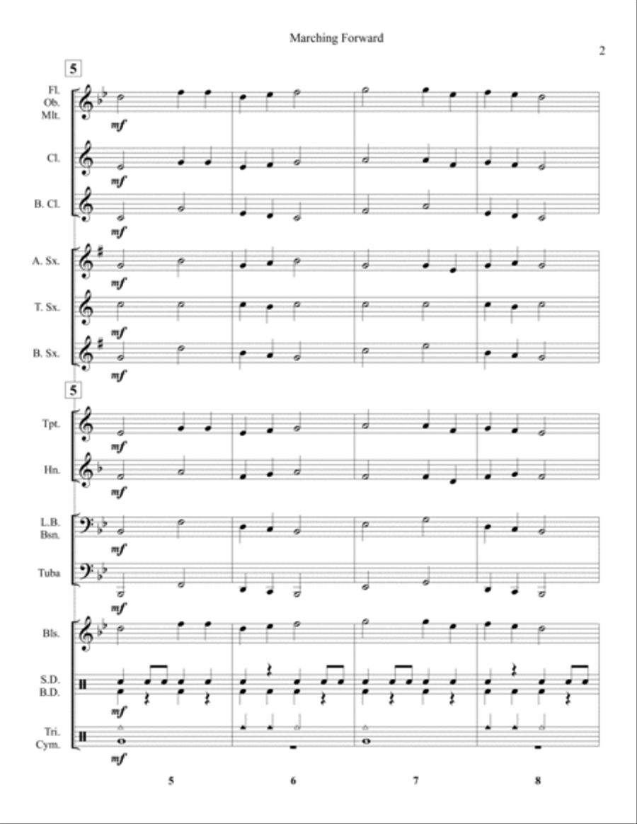 Marching Forward Concert Band scores gallery preview page 3
