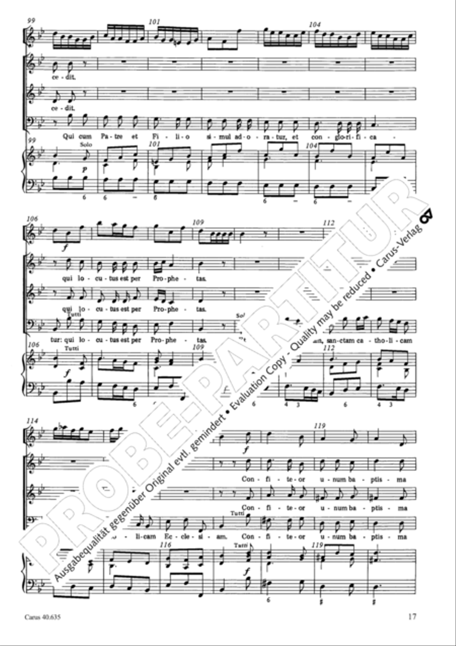 Missa civilis in B 3-Part scores gallery preview page 26