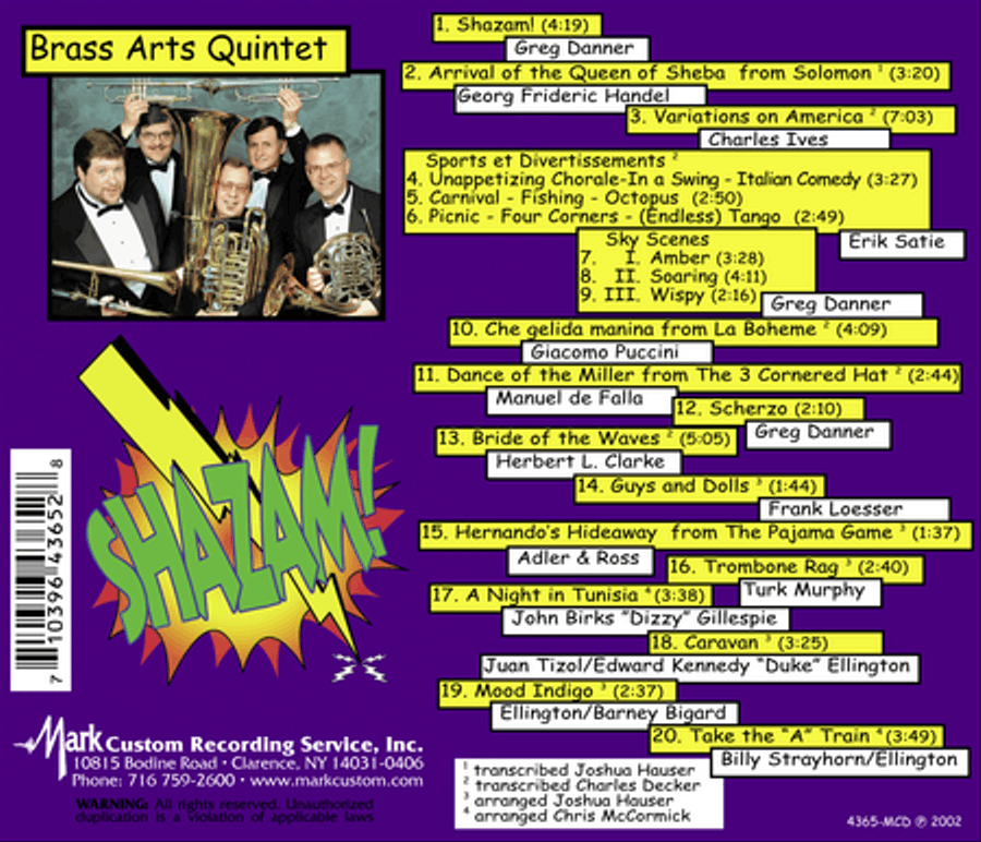Shazam! Shazam! Brass Quintet scores gallery preview page 2