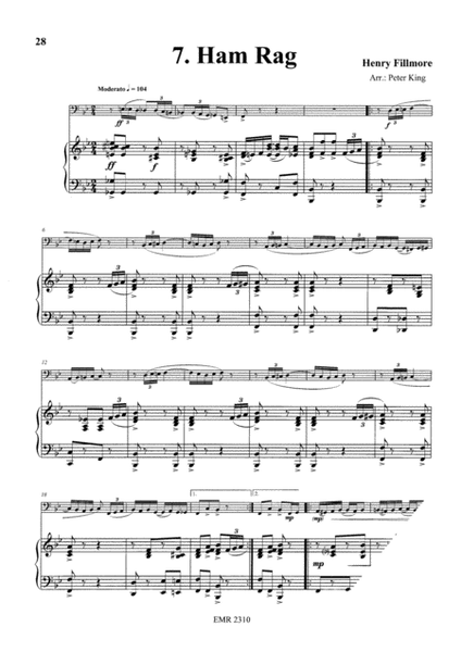 15 Rags by Henry Fillmore Bass Trombone - Sheet Music