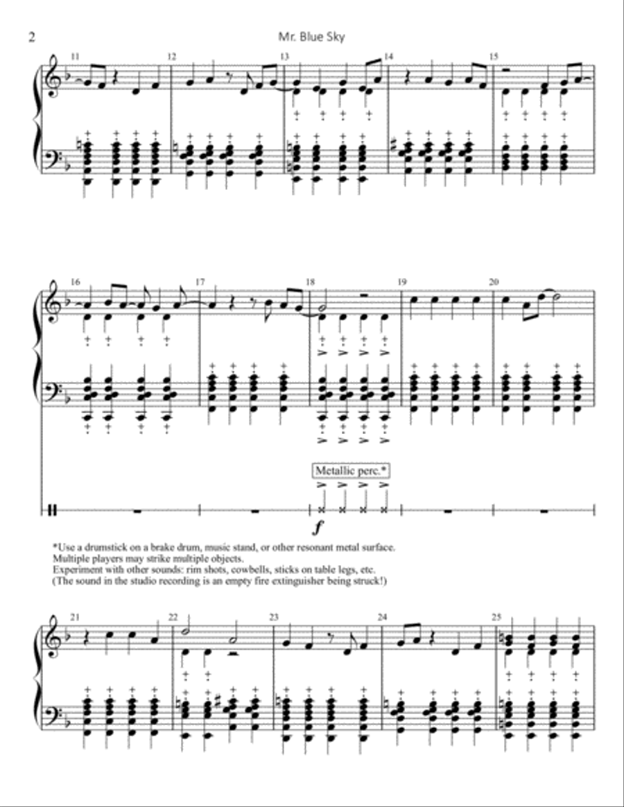 Mr. Blue Sky Handbell Choir scores gallery preview page 2