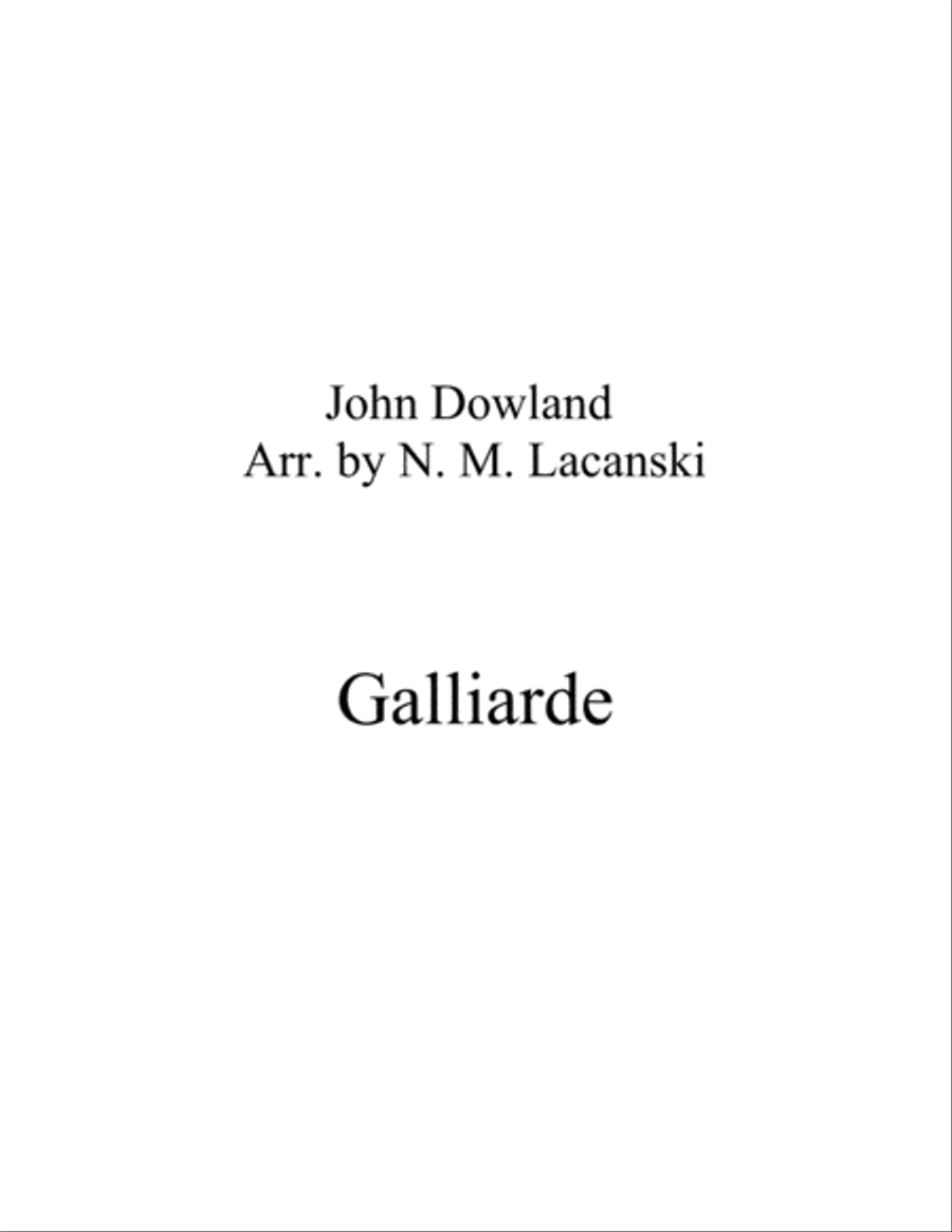 Galliarde String Orchestra scores gallery preview page 1