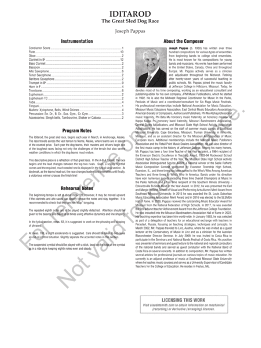 Iditarod Iditarod Concert Band scores gallery preview page 3